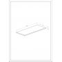Roca Kwadro A857965579 blat 100.8x40 cm orzech zdj.2