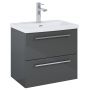 Roca Kwadro A857969153 szafka 60x38.4x53 cm podumywalkowa wisząca antracyt zdj.1