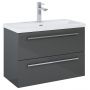 Roca Kwadro A857970153 szafka 79.8x38.4x53 cm podumywalkowa wisząca antracyt zdj.1