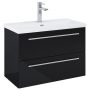 Roca Kwadro A857970351 szafka 79.8x38.4x53 cm podumywalkowa wisząca czarna zdj.1
