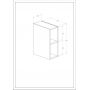 Roca Kwadro A857975540 szafka 20x38.6x53 cm boczna wisząca orzech zdj.2