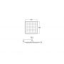 Roca Raindream A5B4050SM0 deszczownica 30x30 cm kwadratowa zdj.2