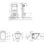 Roca Gap Square A893104510 zestaw miska z deską i stelaż zdj.2