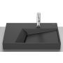Roca Horizon A32727608B umywalka 60x42 cm nablatowa czarna zdj.1