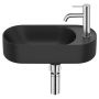 Roca Meridian A327740080 umywalka 50x27.5 cm owalna ścienna czarna zdj.1