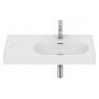 Roca Meridian A327744620 umywalka 80x46 cm prostokątna ścienna-meblowa biała zdj.1