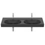 Roca Meridian A327747080 umywalka 120x46 cm owalna ścienna-meblowa czarna zdj.1