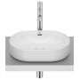 Roca Meridian A327748000 umywalka 46x36.5 cm owalna nablatowa biała zdj.1