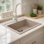 Ruvetti Ditto 3001DBE60W zlewozmywak granitowy 56x51 cm beżowy zdj.5