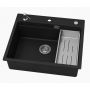 Ruvetti Absol 60 3001ABBC60W zlewozmywak granitowy 56x50 cm czarny zdj.8