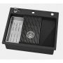 Ruvetti Absol 60 3001ABBC60W zlewozmywak granitowy 56x50 cm czarny zdj.7