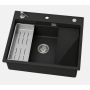 Ruvetti Absol 60 3001ABBC60W zlewozmywak granitowy 56x50 cm czarny zdj.9
