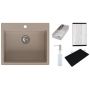 Ruvetti Absol 60 3001ABBE60W zlewozmywak granitowy 56x50 cm beżowy zdj.1