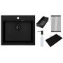Ruvetti Absol 60 3001ABFB60W zlewozmywak granitowy 56x50 cm czarny zdj.1