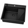 Ruvetti Absol 60 3001ABFB60W zlewozmywak granitowy 56x50 cm czarny zdj.7