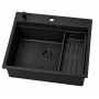 Ruvetti Absol 60 3001ABFB60W zlewozmywak granitowy 56x50 cm czarny zdj.8