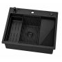Ruvetti Absol 60 3001ABFB60W zlewozmywak granitowy 56x50 cm czarny zdj.3
