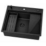 Ruvetti Absol 60 3001ABFB60W zlewozmywak granitowy 56x50 cm czarny zdj.9