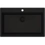 Ruvetti Absol 80 3001ABFB80W zlewozmywak granitowy z wkładką ociekową 76x50 cm czarny zdj.6