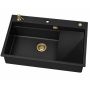 Ruvetti Absol 80 3001ABFB80WPVDCH zlewozmywak granitowy z wkładką ociekową 76x50 cm czarny zdj.5