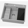 Ruvetti Absol 60 3001ABGR60W zlewozmywak granitowy 56x50 cm szary/grafitowy/onyx zdj.6