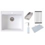 Ruvetti Absol 60 3001ABWH60W zlewozmywak granitowy 56x50 cm biały zdj.1