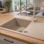 Ruvetti Axel 3001AXBE140W zlewozmywak granitowy 68x49.5 cm beżowy zdj.6