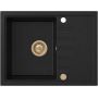 Ruvetti Axel 3001AXFB120WPVDCH zlewozmywak granitowy 65x50 cm czarny zdj.3