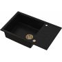 Ruvetti Axel 3001AXFB160XLWPVDCH zlewozmywak granitowy 78x50 cm czarny zdj.1
