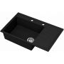 Ruvetti Axel 160 K 3001AXKBC160KW zlewozmywak granitowy 79x50 cm czarny zdj.1