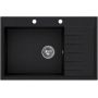 Ruvetti Axel 160 K 3001AXKBC160KW zlewozmywak granitowy 79x50 cm czarny zdj.3
