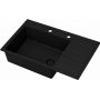 Ruvetti Axel 160 K 3001AXKFB160KW zlewozmywak granitowy 79x50 cm czarny zdj.1