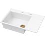 Ruvetti Axel 160 K 3001AXKWH160KWPVDCH zlewozmywak granitowy 79x50 cm biały zdj.1