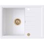 Ruvetti Axel 3001AXWH120WPVDCH zlewozmywak granitowy 65x50 cm biały zdj.3
