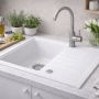 Ruvetti Axel 3001AXWH140W zlewozmywak granitowy 68x49.5 cm biały zdj.6