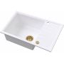 Ruvetti Axel 3001AXWH160XLWPVDCH zlewozmywak granitowy 78x50 cm biały zdj.1