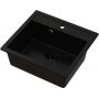 Ruvetti Ditto 3001DFB60W zlewozmywak granitowy 56x51 cm czarny zdj.4