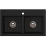 Ruvetti Doblo 3001DOBCW zlewozmywak granitowy 75.6x44.7 cm czarny zdj.4