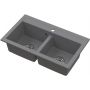 Ruvetti Doblo 3001DOGRW zlewozmywak granitowy 75.6x44.7 cm szary/grafitowy/onyx zdj.1