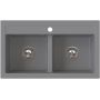 Ruvetti Doblo 3001DOGRW zlewozmywak granitowy 75.6x44.7 cm szary/grafitowy/onyx zdj.4