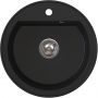 Ruvetti Ditto 3001DRBCW zlewozmywak granitowy 51x51 cm czarny zdj.4