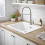 Ruvetti Ditto 3001DWH60W zlewozmywak granitowy 56x51 cm biały zdj.7