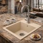 Ruvetti Pino 3001PIBE40W zlewozmywak granitowy 50x40 cm beżowy zdj.6