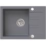 Ruvetti Pino 3001PIGR120W zlewozmywak granitowy 60x44 cm szary/grafitowy/onyx zdj.5