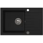 Ruvetti Pineko 3001PNBC140W zlewozmywak granitowy 68x44.2 cm czarny zdj.5
