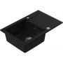 Ruvetti Pineko 3001PNBC140W zlewozmywak granitowy 68x44.2 cm czarny zdj.4
