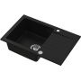 Ruvetti Pineko 3001PNBC140W zlewozmywak granitowy 68x44.2 cm czarny zdj.1