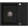 Ruvetti Signum 3001SBC120W zlewozmywak granitowy 59x50 cm czarny zdj.4