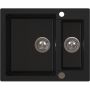 Ruvetti Signum 3001SBC1520W zlewozmywak granitowy 60.5x49.5 cm czarny zdj.4