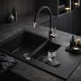 Ruvetti Signum 3001SBC1560W zlewozmywak granitowy 79x49.5 cm czarny zdj.6